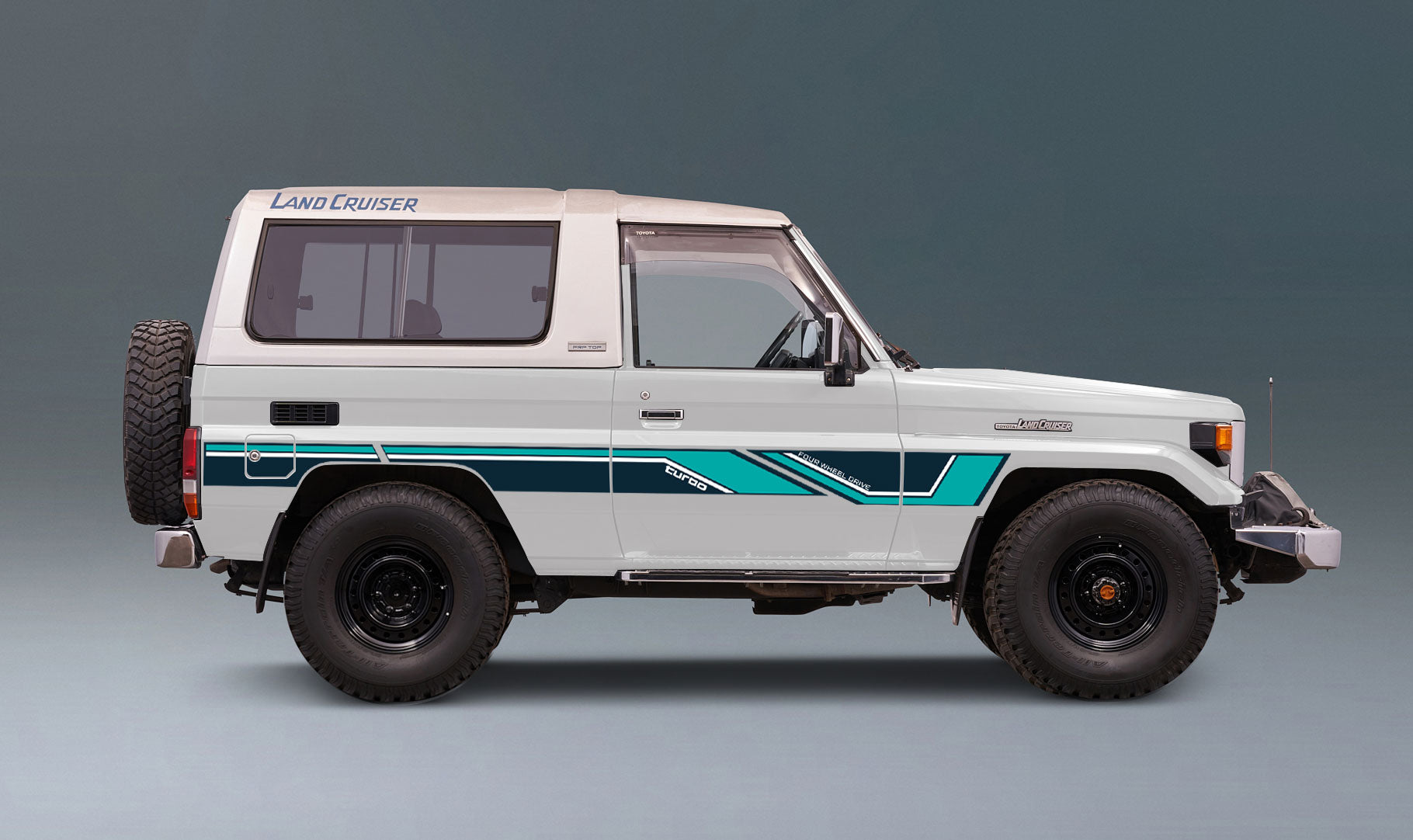 70 Series Land Cruiser Decal Body Stripe Kit (Barossa) - 73/74 Series (1984–1990)