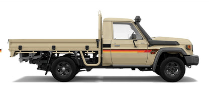 70 Series Land Cruiser Decal Body Stripe Kit (Broome Lite) - 75/79 Series Single Cab (1985-)