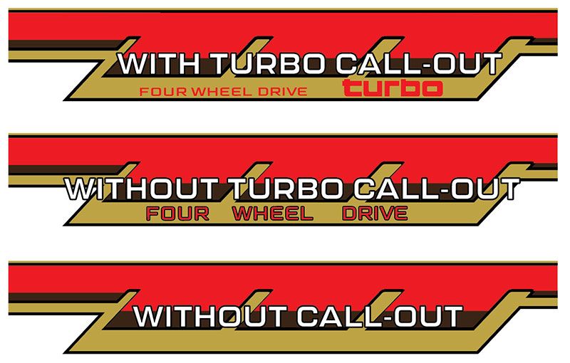 70 Series Land Cruiser Decal Body Stripe Kit (California) - 73/74 Series (1984–1990)