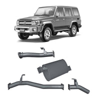 70 Series Land Cruiser Extreme Duty Exhaust - 76 Series Wagon (09/2016 - On)