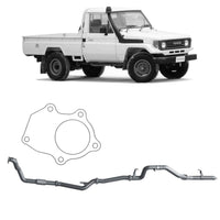 70 Series Land Cruiser Extreme Duty Exhaust - 78 Series (01/1990 - 01/2007), 75 Series (03/1990 - 11/1999)