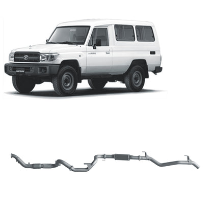 70 Series Land Cruiser Extreme Duty Exhaust - 78 Series 4.2L TD (01/2001 - 01/2007)