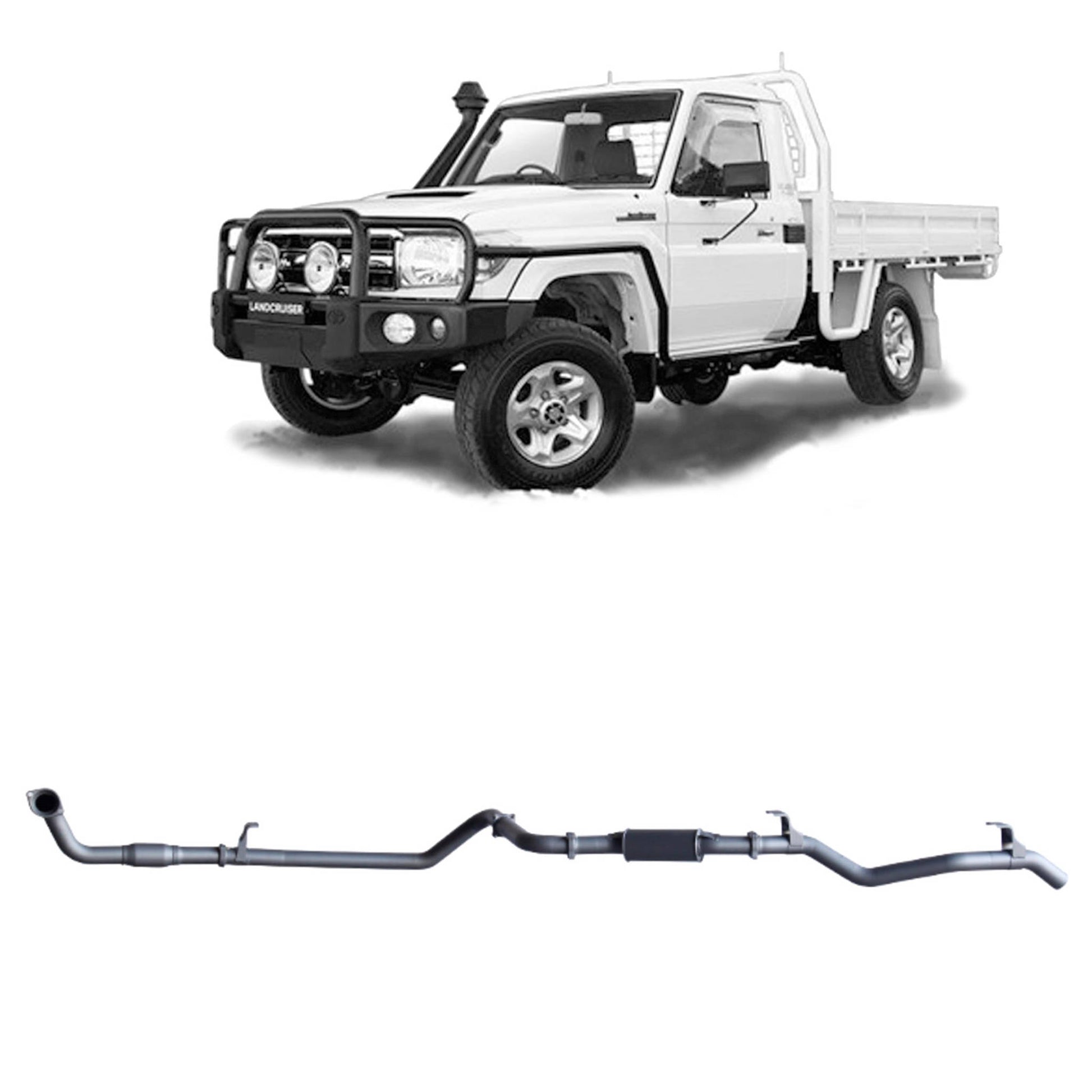 70 Series Land Cruiser Extreme Duty Exhaust - 79 Series 4.2L TD (01/2001 - 01/2007)