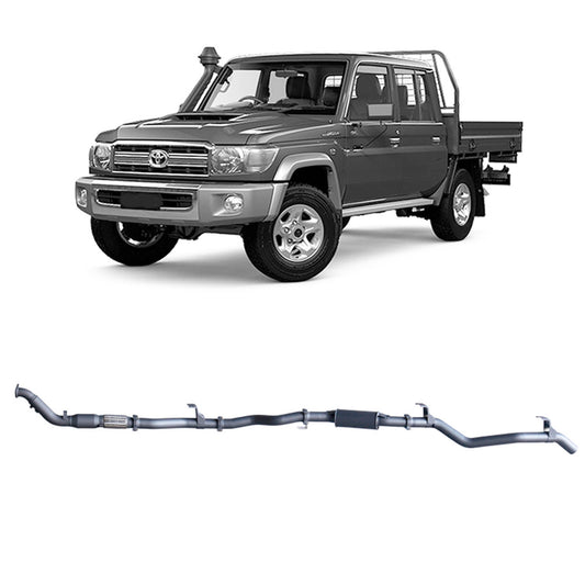 70 Series Land Cruiser Redback Extreme Duty Exhaust for Toyota Landcruiser 79 Series Double Cab (01/2012 - 10/2016)