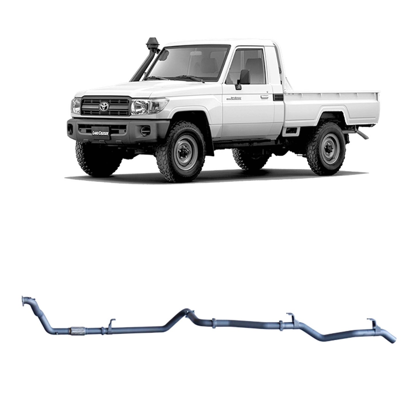 Toyota Land Cruiser Redback Extreme Duty Exhaust for Toyota Landcruiser 79 Series 4.2L 1HZ (10/1999 - 01/2007)