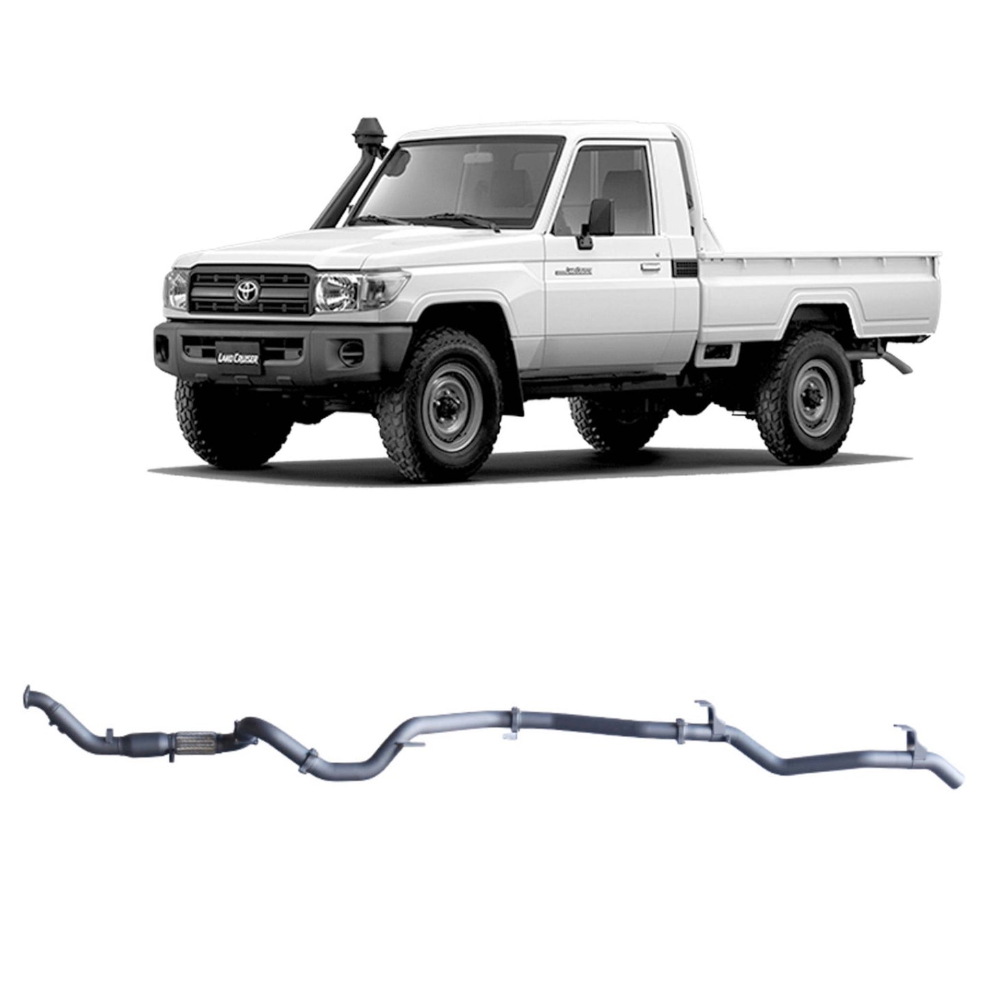 Toyota Land Cruiser Redback Extreme Duty Exhaust for Toyota Landcruiser 79 Series Single Cab (03/2007 - 10/2016)